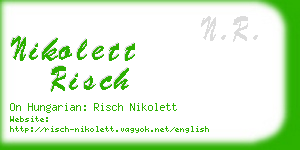 nikolett risch business card